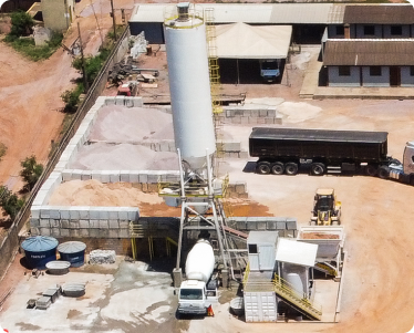 Vista aérea de obra industrial Profit